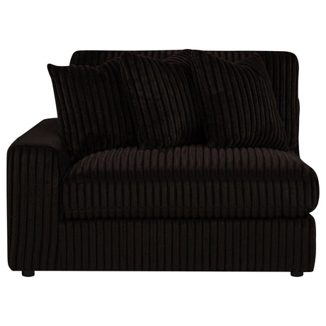 Blaine Chocolate Brown Upholstered Reversible Chaise Sectional Sofa from Coaster - Luna Furniture