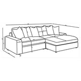 Blaine Chocolate Brown Upholstered Reversible Chaise Sectional Sofa from Coaster - Luna Furniture