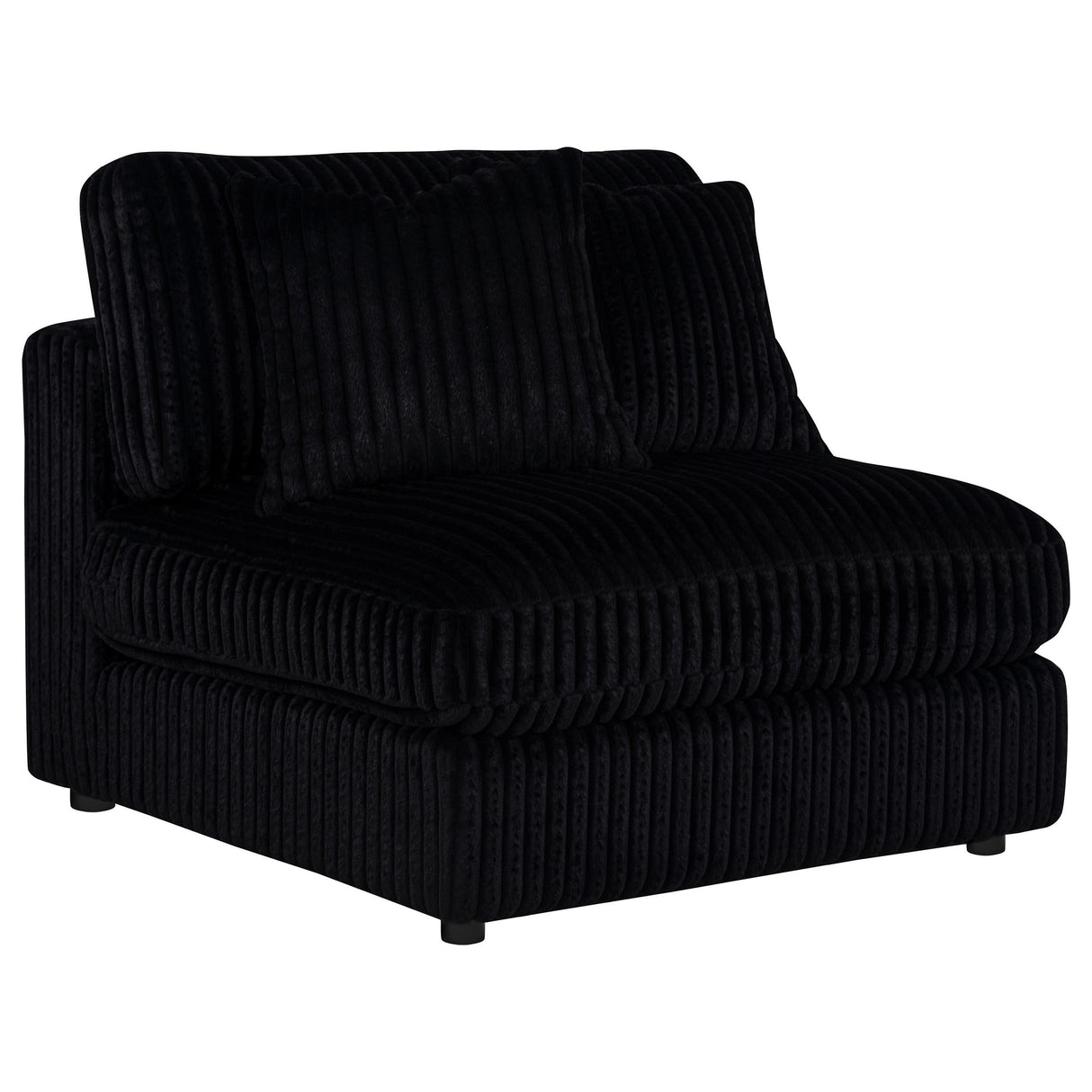 Blaine Black Upholstered Armless Chair from Coaster - Luna Furniture