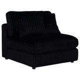 Blaine Black Upholstered Armless Chair from Coaster - Luna Furniture