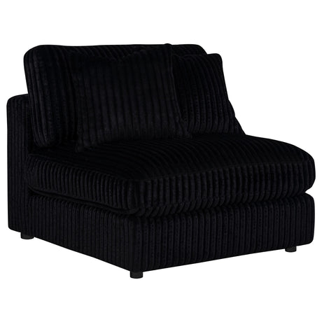 Blaine Black Upholstered Armless Chair from Coaster - Luna Furniture