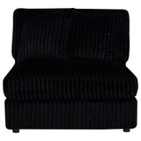 Blaine Black Upholstered Armless Chair from Coaster - Luna Furniture