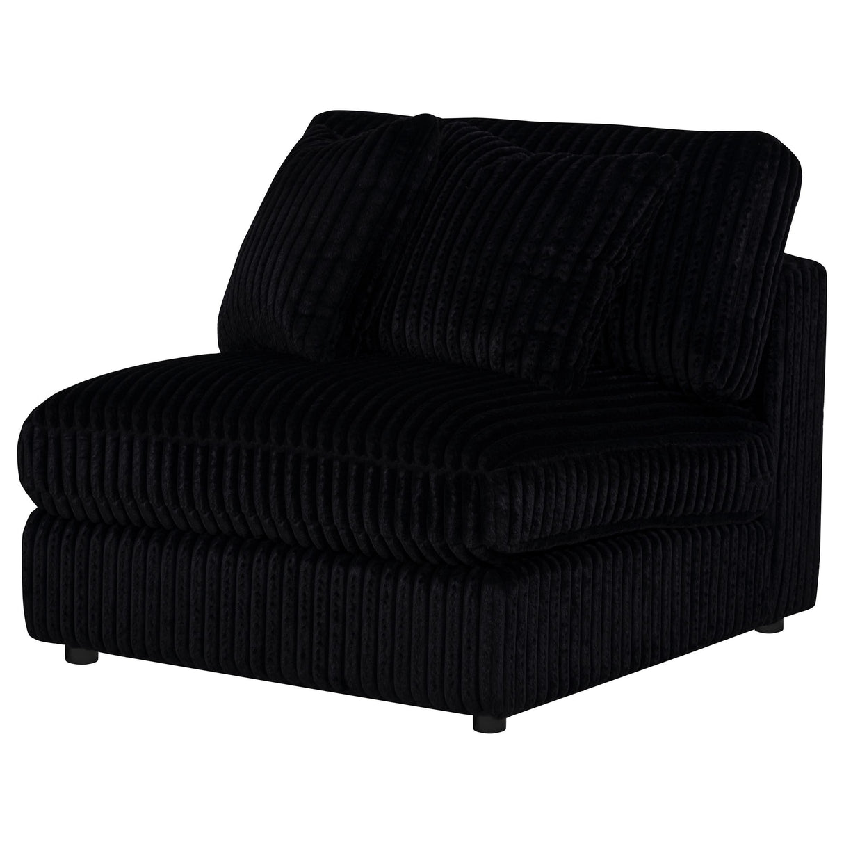 Blaine Black Upholstered Armless Chair from Coaster - Luna Furniture