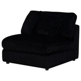 Blaine Black Upholstered Armless Chair from Coaster - Luna Furniture
