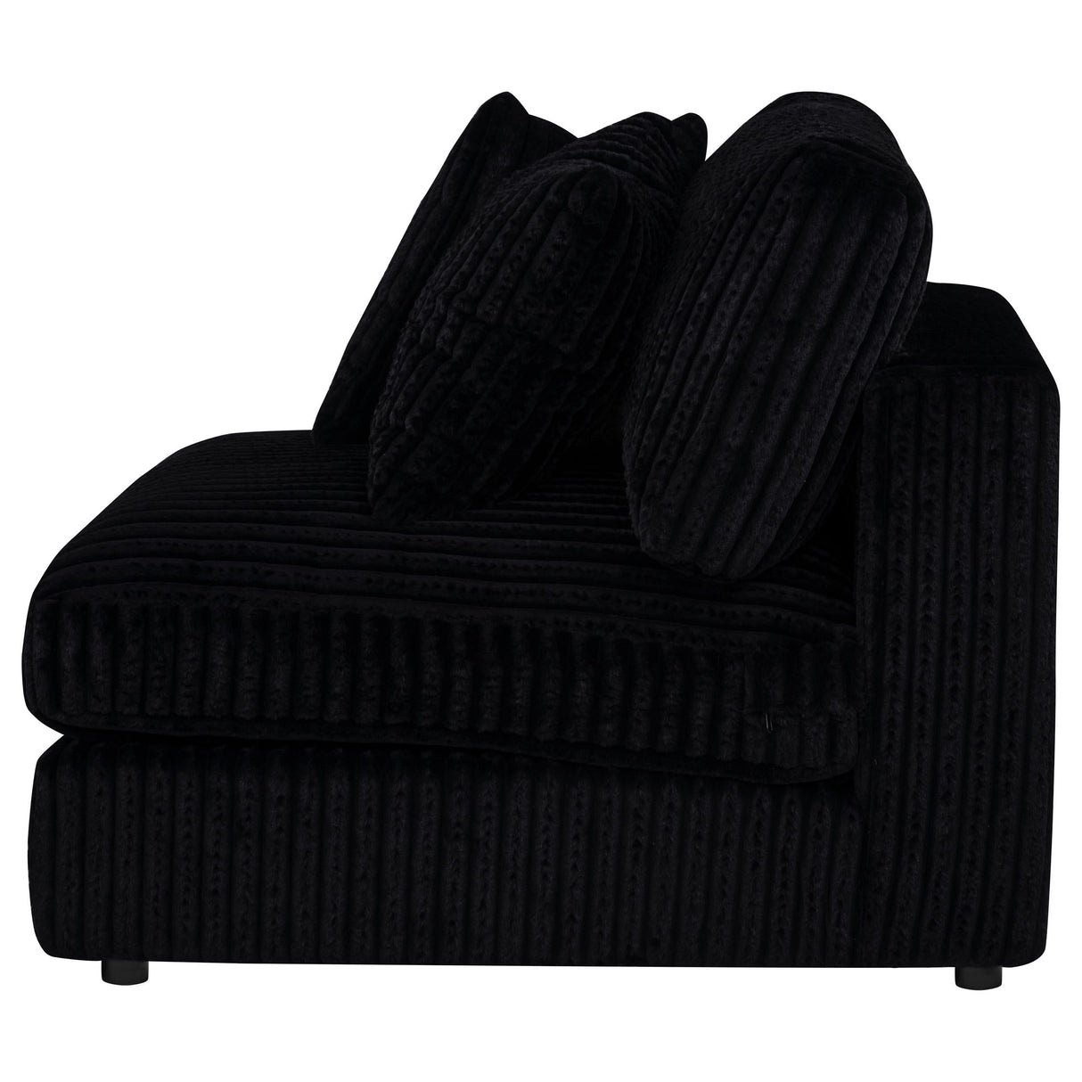 Blaine Black Upholstered Armless Chair from Coaster - Luna Furniture