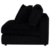 Blaine Black Upholstered Armless Chair from Coaster - Luna Furniture