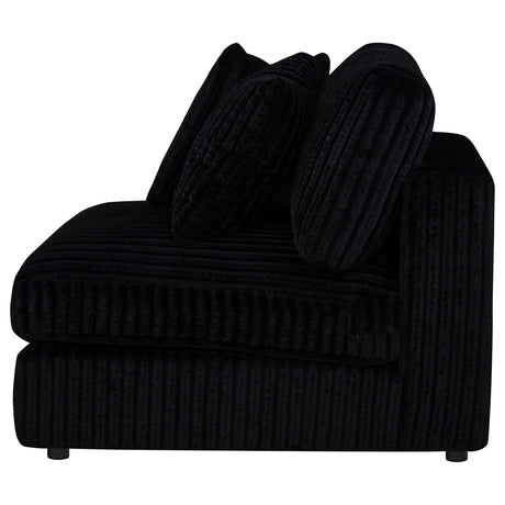 Blaine Black Upholstered Armless Chair from Coaster - Luna Furniture