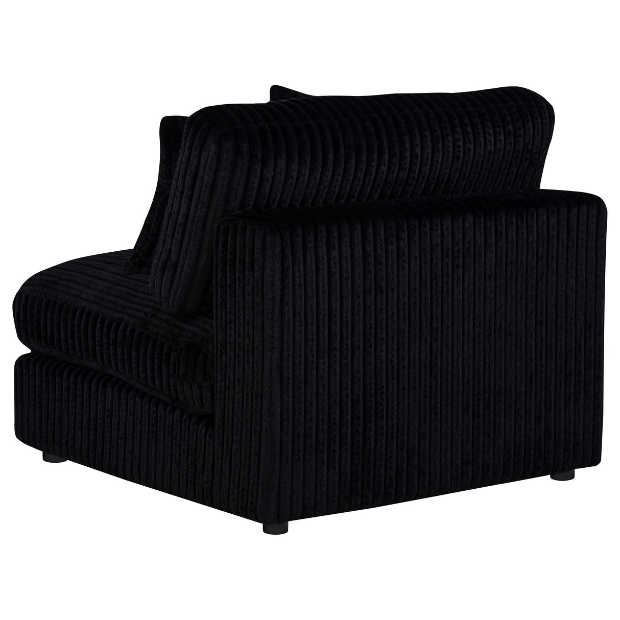 Blaine Black Upholstered Armless Chair from Coaster - Luna Furniture