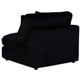 Blaine Black Upholstered Armless Chair from Coaster - Luna Furniture