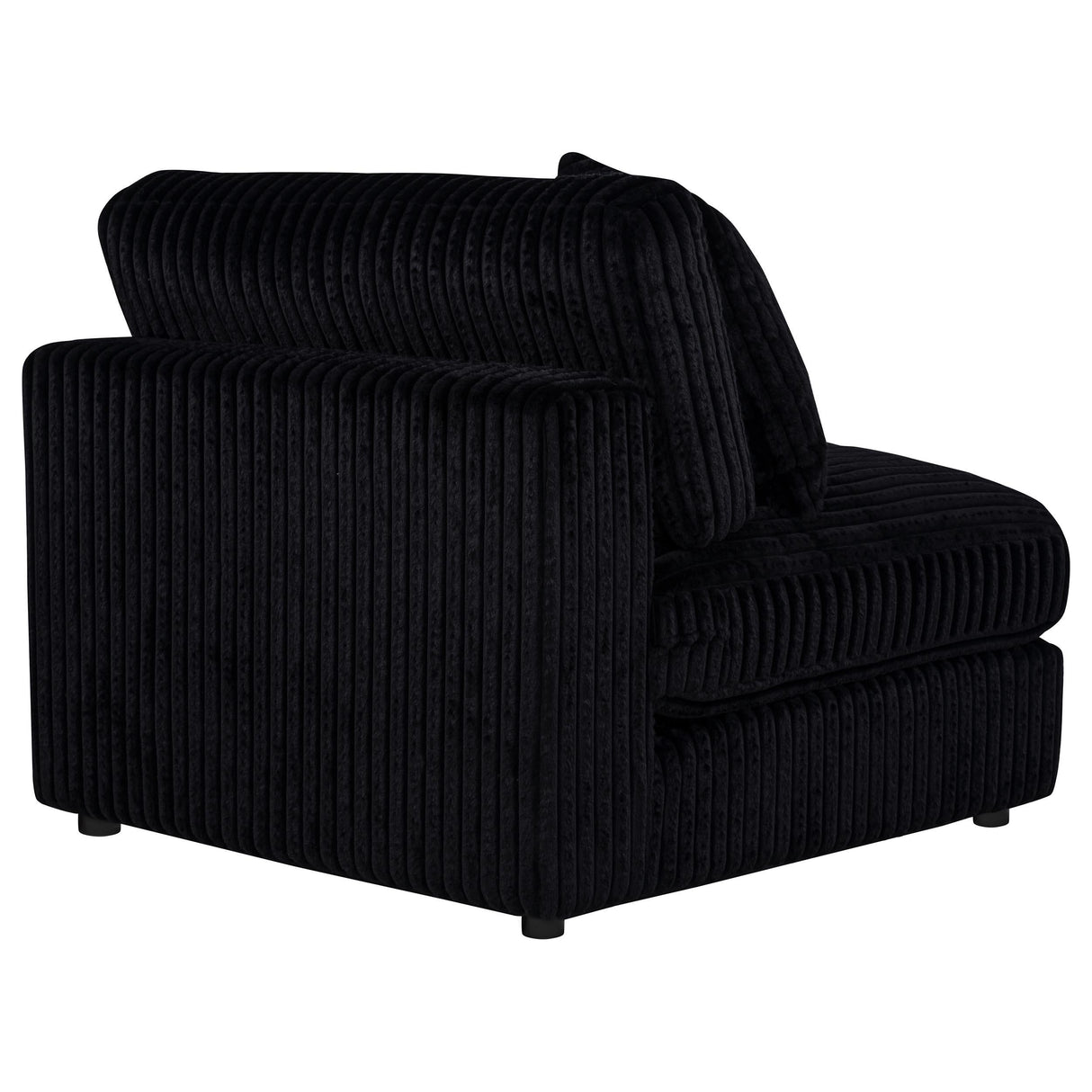 Blaine Black Upholstered Armless Chair from Coaster - Luna Furniture
