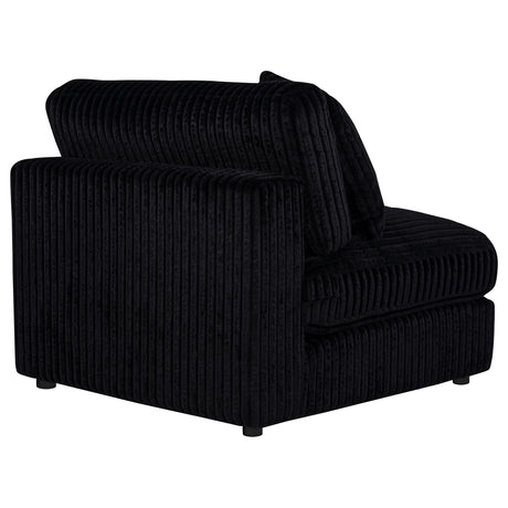 Blaine Black Upholstered Armless Chair from Coaster - Luna Furniture