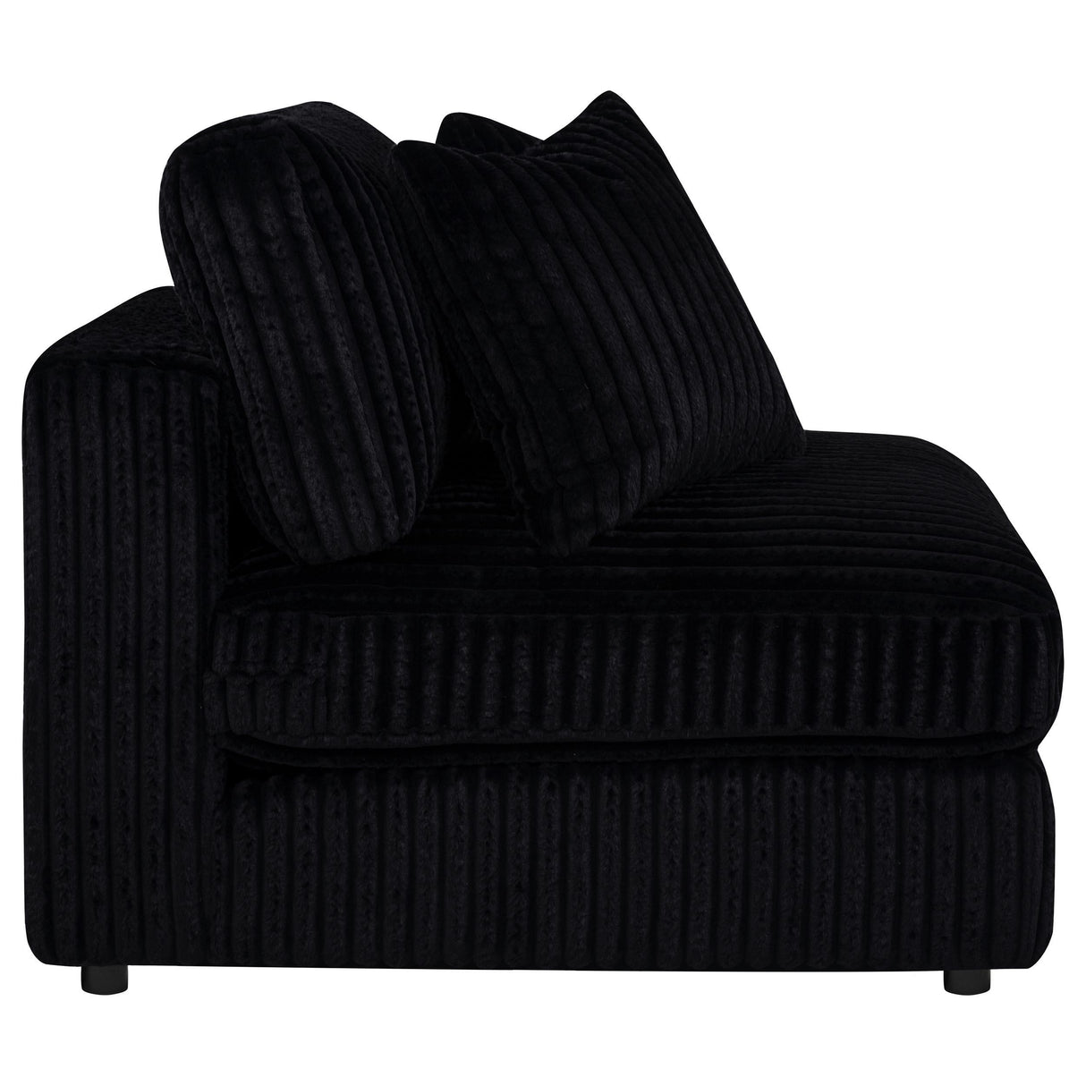 Blaine Black Upholstered Armless Chair from Coaster - Luna Furniture