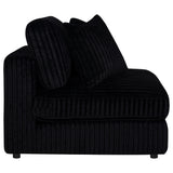 Blaine Black Upholstered Armless Chair from Coaster - Luna Furniture