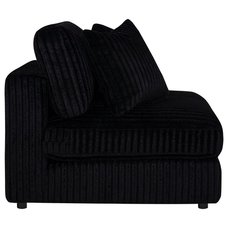 Blaine Black Upholstered Armless Chair from Coaster - Luna Furniture