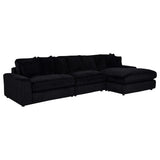 Blaine Black Upholstered Reversible Chaise Sectional Sofa from Coaster - Luna Furniture
