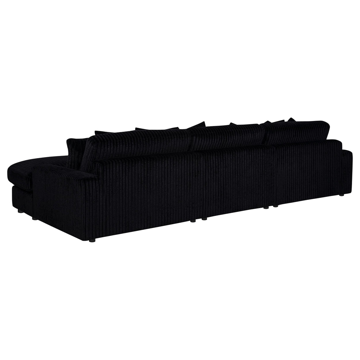 Blaine Black Upholstered Reversible Chaise Sectional Sofa from Coaster - Luna Furniture