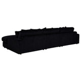 Blaine Black Upholstered Reversible Chaise Sectional Sofa from Coaster - Luna Furniture