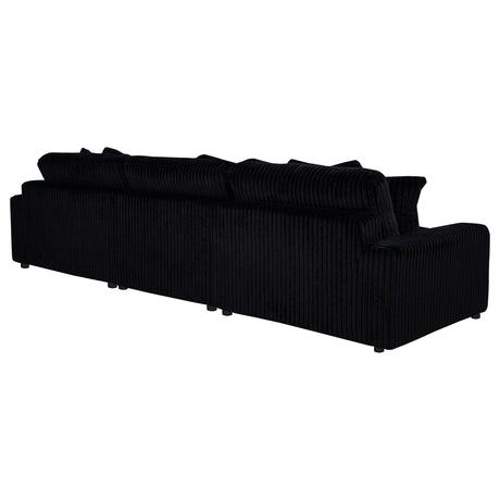 Blaine Black Upholstered Reversible Chaise Sectional Sofa from Coaster - Luna Furniture