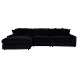 Blaine Black Upholstered Reversible Chaise Sectional Sofa from Coaster - Luna Furniture