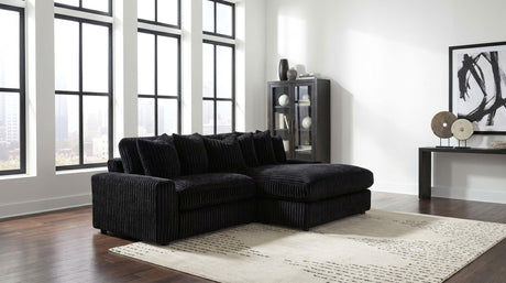 Blaine Black Upholstered Reversible Chaise Sectional Sofa from Coaster - Luna Furniture