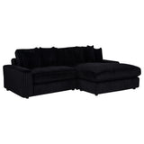 Blaine Black Upholstered Reversible Chaise Sectional Sofa from Coaster - Luna Furniture