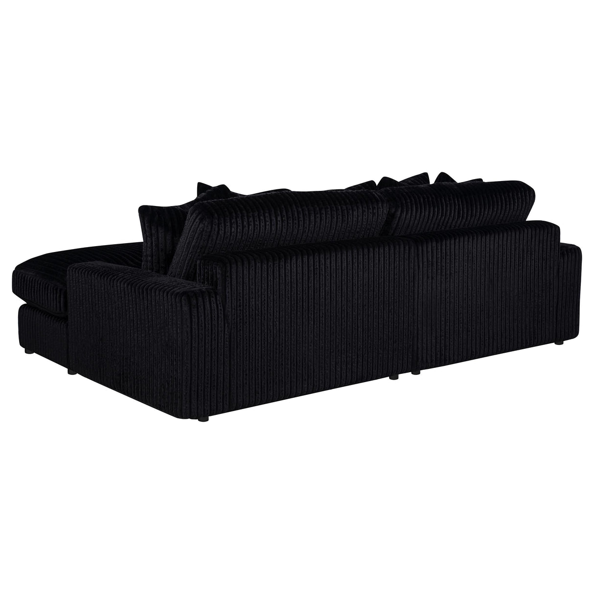Blaine Black Upholstered Reversible Chaise Sectional Sofa from Coaster - Luna Furniture