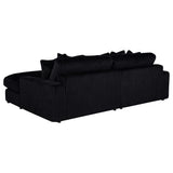 Blaine Black Upholstered Reversible Chaise Sectional Sofa from Coaster - Luna Furniture