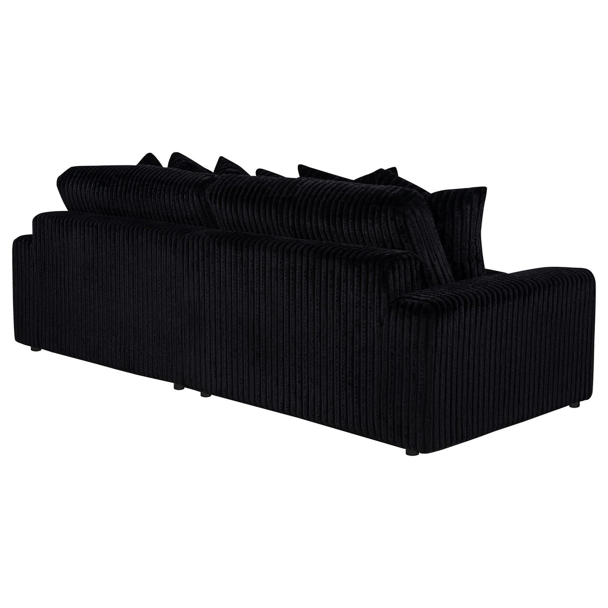 Blaine Black Upholstered Reversible Chaise Sectional Sofa from Coaster - Luna Furniture