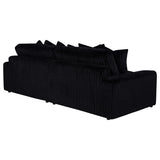 Blaine Black Upholstered Reversible Chaise Sectional Sofa from Coaster - Luna Furniture