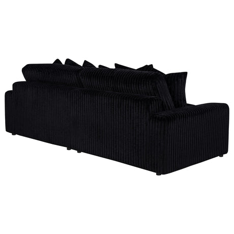 Blaine Black Upholstered Reversible Chaise Sectional Sofa from Coaster - Luna Furniture