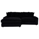 Blaine Black Upholstered Reversible Chaise Sectional Sofa from Coaster - Luna Furniture