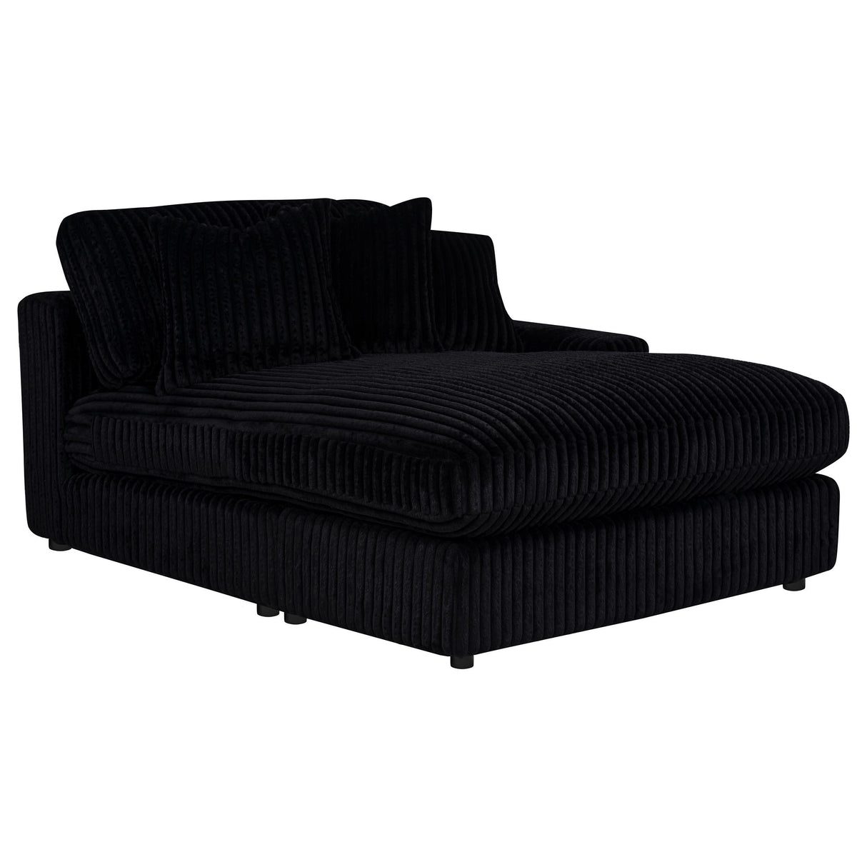 Blaine Black Upholstered Reversible Chaise Sectional Sofa from Coaster - Luna Furniture