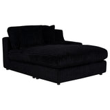 Blaine Black Upholstered Reversible Chaise Sectional Sofa from Coaster - Luna Furniture