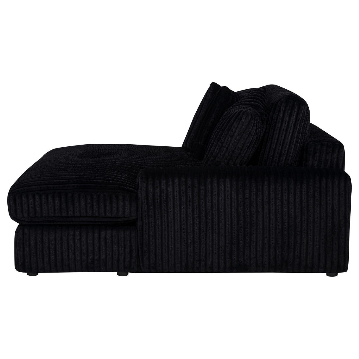 Blaine Black Upholstered Reversible Chaise Sectional Sofa from Coaster - Luna Furniture