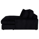 Blaine Black Upholstered Reversible Chaise Sectional Sofa from Coaster - Luna Furniture