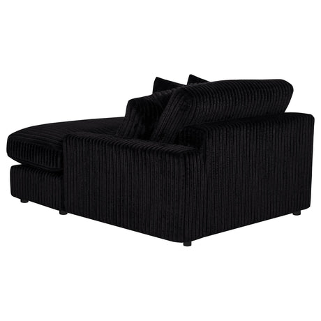 Blaine Black Upholstered Reversible Chaise Sectional Sofa from Coaster - Luna Furniture