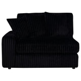 Blaine Black Upholstered Reversible Chaise Sectional Sofa from Coaster - Luna Furniture