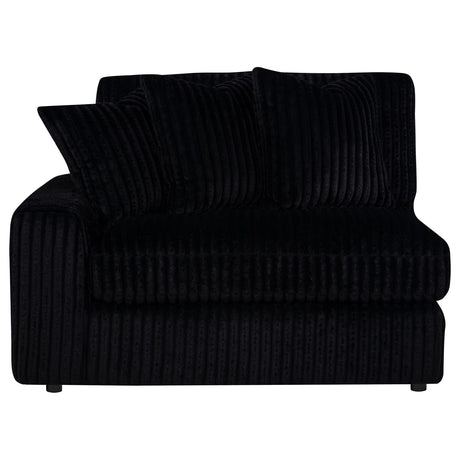 Blaine Black Upholstered Reversible Chaise Sectional Sofa from Coaster - Luna Furniture