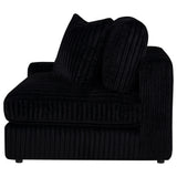 Blaine Black Upholstered Reversible Chaise Sectional Sofa from Coaster - Luna Furniture