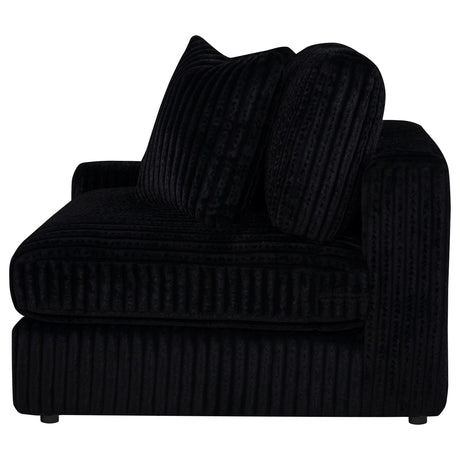 Blaine Black Upholstered Reversible Chaise Sectional Sofa from Coaster - Luna Furniture