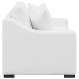 Ashlyn White Upholstered 2-Piece Sloped Arms Living Room Set from Coaster - Luna Furniture