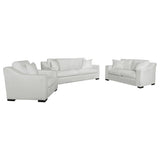 Ashlyn White Upholstered 3-Piece Sloped Arms Living Room Set from Coaster - Luna Furniture