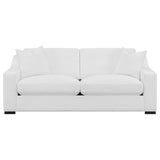 Ashlyn White Upholstered 3-Piece Sloped Arms Living Room Set from Coaster - Luna Furniture