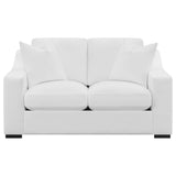 Ashlyn White Upholstered 3-Piece Sloped Arms Living Room Set from Coaster - Luna Furniture