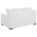 Ashlyn White Upholstered 3-Piece Sloped Arms Living Room Set from Coaster - Luna Furniture