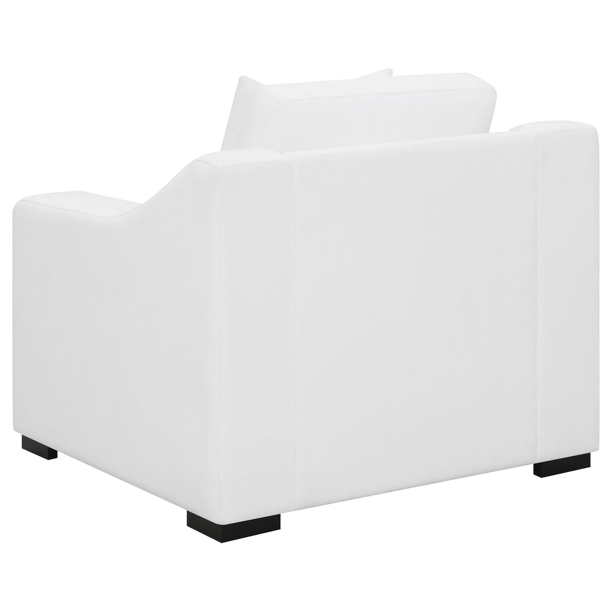 Ashlyn White Upholstered 3-Piece Sloped Arms Living Room Set from Coaster - Luna Furniture