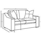 Ashlyn White Upholstered 3-Piece Sloped Arms Living Room Set from Coaster - Luna Furniture