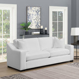Ashlyn White Upholstered Sloped Arms Sofa from Coaster - Luna Furniture