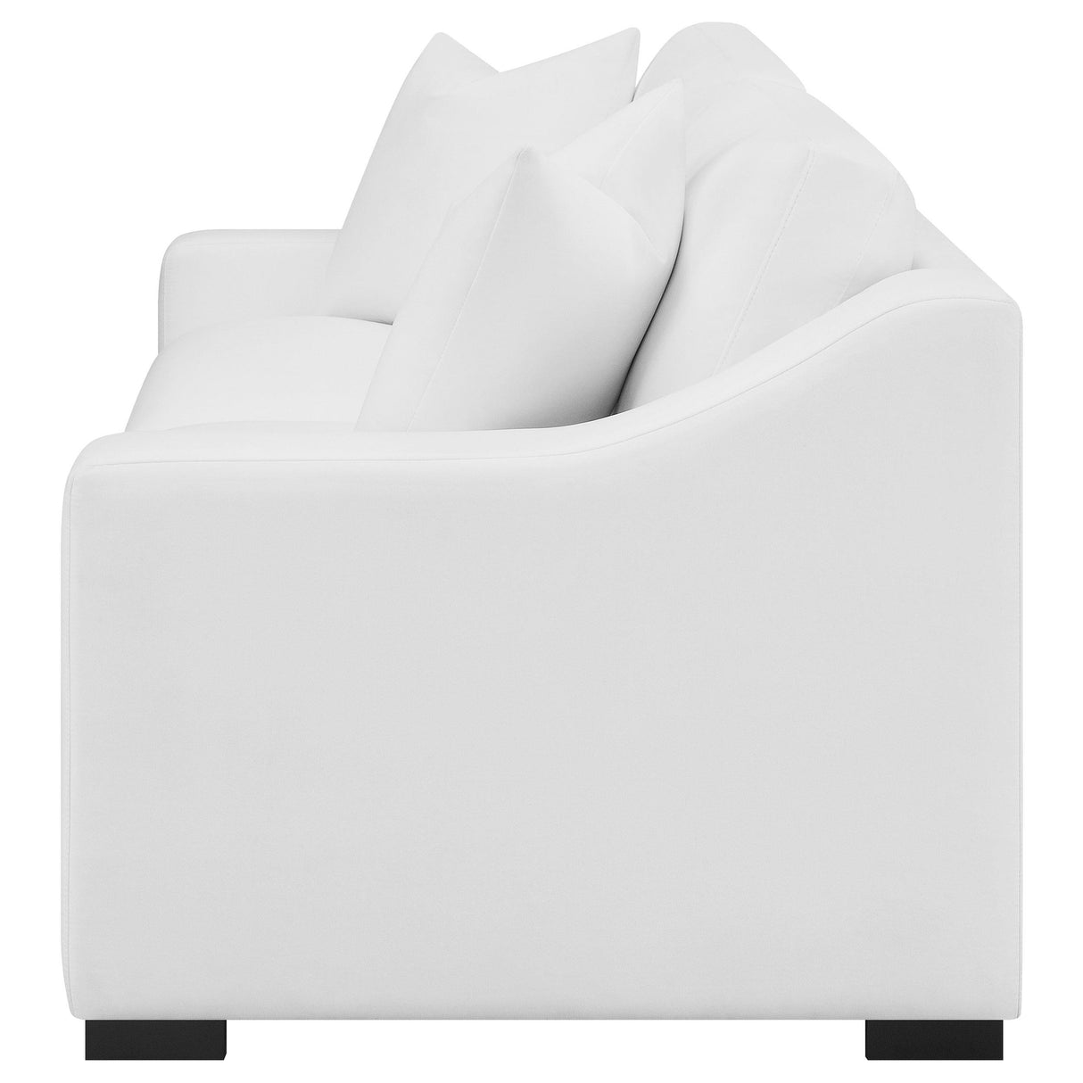 Ashlyn White Upholstered Sloped Arms Sofa from Coaster - Luna Furniture