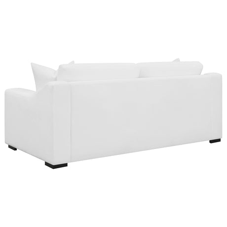 Ashlyn White Upholstered Sloped Arms Sofa from Coaster - Luna Furniture